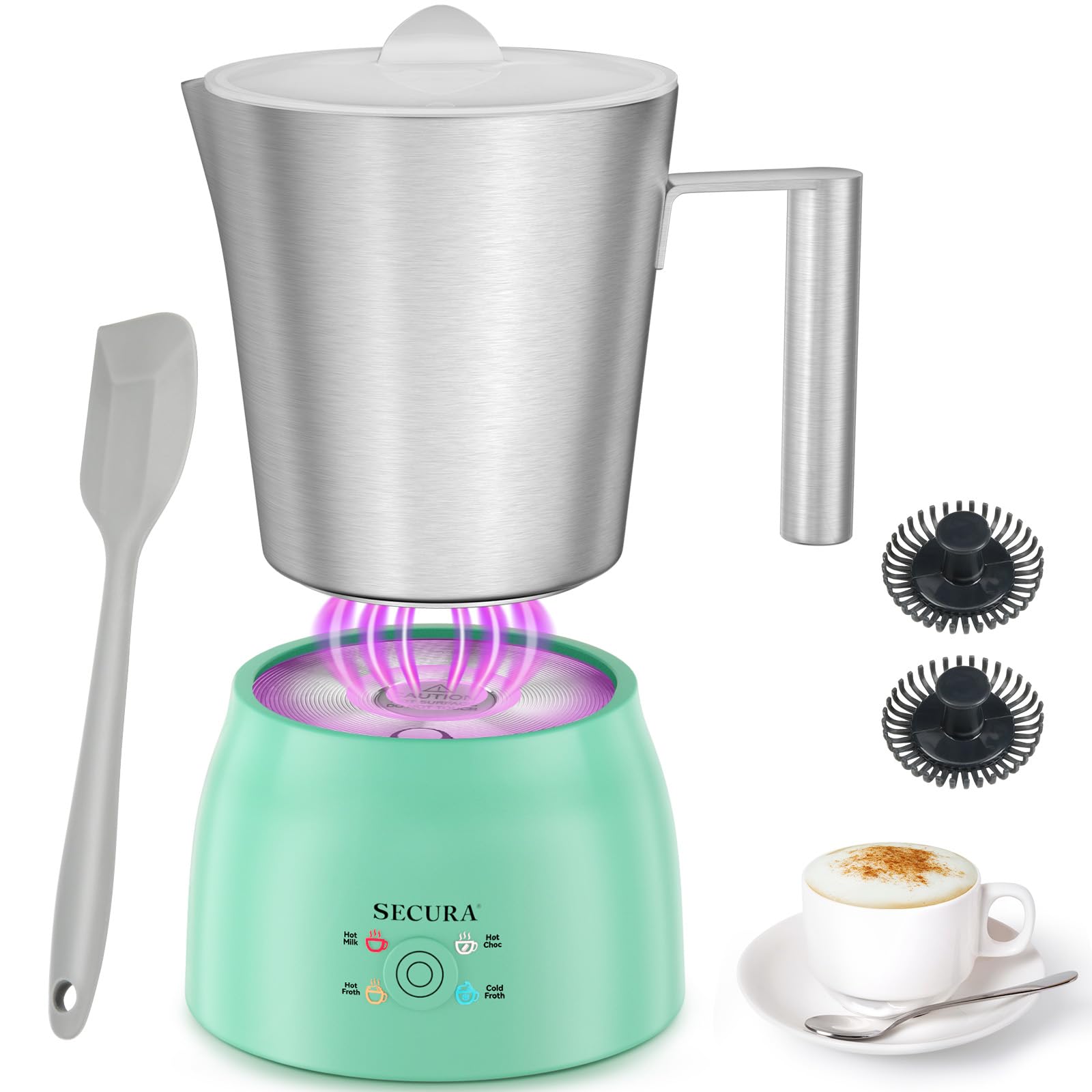 Amazon.com: Secura Detachable Milk Frother and Steamer, 17 oz Amazon.com: Secura Detachable Milk Frother and Steamer, 17 oz